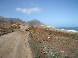 Schotterstraße nach Cofete auf Fuerteventura