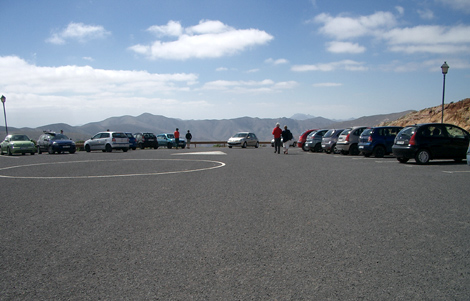 Parkplatz des Mirador Morro Velosa - Fuerteventura
