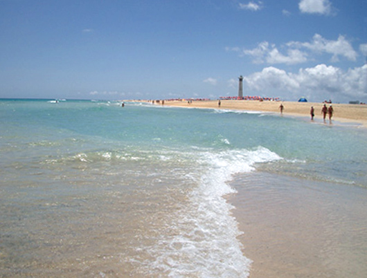 Wasser am Strand von Jandia auf Fuerteventura